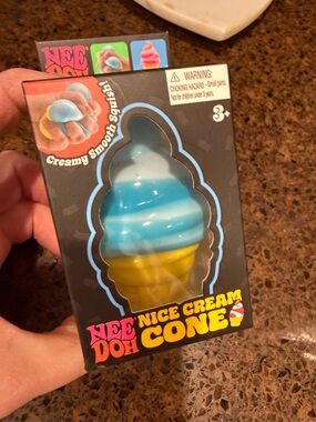 NeeDoh Nice Cream Cone Kids Toy - Blue & Yellow- last one!